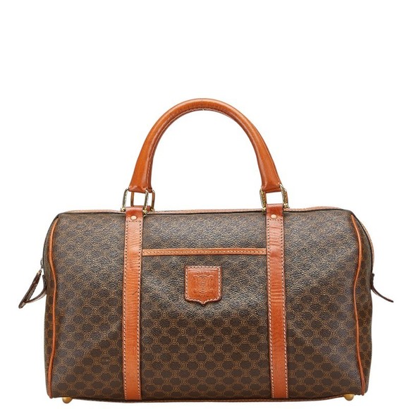 Celine Boston Macadam Leather Bag Brown - Picture 1 of 8